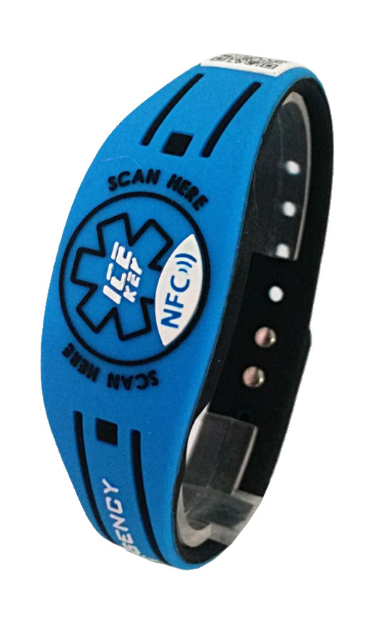 ICE KEY RUBBER - bracciale azzurro