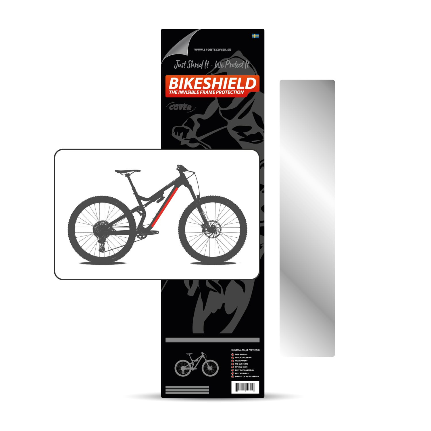 PROTEZIONE ADESIVA BIKE SHIELD - TUBE SHIELD MEDIUM - Finitura lucida