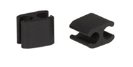 CLIP FERMAGUAINE - Per guaine da 5.0 + 5.0 mm. - Conf. 10 pcs.