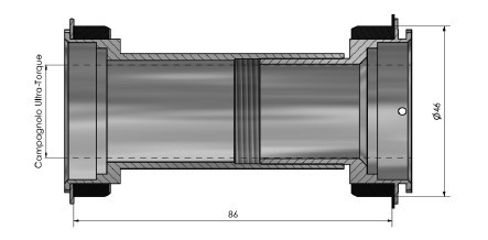 MOVIMENTO CENTRALE TWIST FIT PER BB386 CAMPAGNOLO ULTRATORQUE