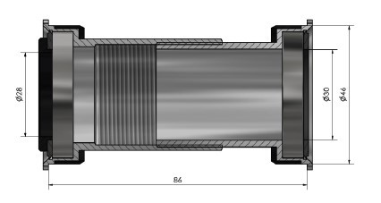 MOVIMENTO CENTRALE TWIST FIT PER BB386 PRAXIS