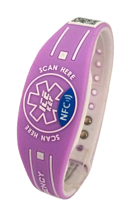 ICE KEY RUBBER - bracciale lilla