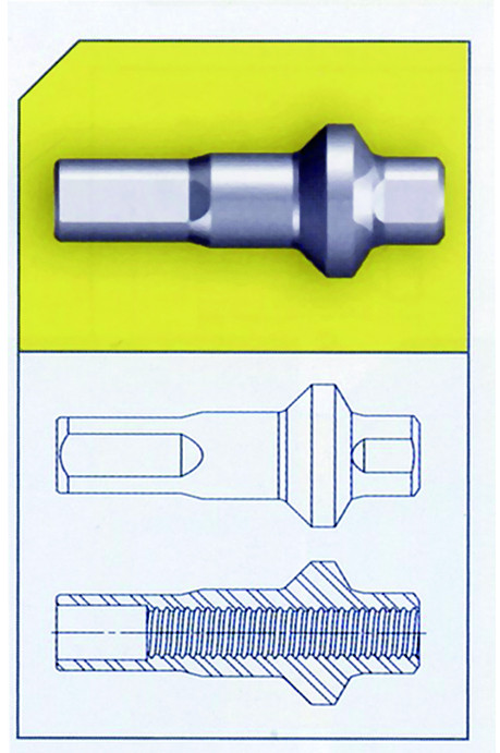 NIPPLES DOPPIA TESTA - ALLUMINIO - NERO - 14 mm.