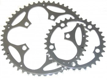 CORONA PER SHIMANO - 130 mm. - DURAL - ARGENTO - 39 d.