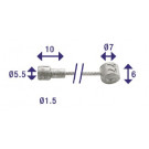 CAVO FRENO DOPPIA TESTA INOX - TIPO B - 2350 MM.